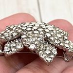Vintage Unsigned Pave Silver tone Star Brooch Photo 2