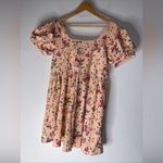 Love Shack Fancy  Floral Cotton Corduroy Peachy Mini Dress‎ Size 10 Photo 1