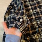 kim rogers  Blue, White, and Pale Green Plaid Button Up Photo 3