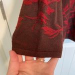 Easy Spirit EUC Vintage women’s burgundy red collared floral oversized sweater Photo 4