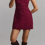 Anthropologie  Maeve Sleeveless Boat-Neck Mini Dress in maroon Photo 0