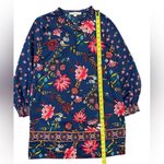 Loft Wildflower Satin Shift Dress Blue Pink Floral XS Photo 9