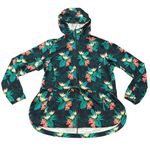 Duluth Trading Company  Tropical Zip up Floral Hooded Jacket XL Green Black Coral Photo 0