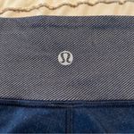 Lululemon  Wunder Under Crop Leggings Sashiko Cross Inkwell Rugged Blue 4 W6C87S Photo 4