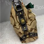 Coach y2k  Black Brown Carly Large Hobo Signature Shoulder Bag Purse Photo 3