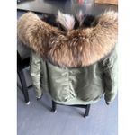 SAM. Multi Luxe‎ Sloan Fur lined down bomber jacket Green Photo 10