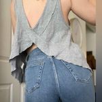 Free People  Harper Tank Size Small Grey Flowy‎ Photo 1