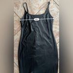 Wild Fable  Black Faux Leather Spaghetti Strap Dress Photo 4