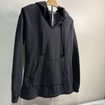 Green Tea Hoodie Pullover Sweatshirt Black Pockets Women's Size‎ M Medium Gray Photo 1