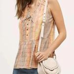 Holding Horses Anthropologie  Faye Tank in Plaid Size 2 Photo 1