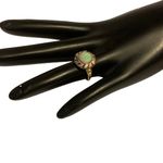 10K SOLID TRI COLOR GOLD ROUND CABOCHON OPAL RING (5) Multiple Photo 1
