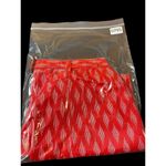 Banana Republic Orange Diamond Pattern Elastic Belted Waist Linen Cotton Skirt M Photo 10