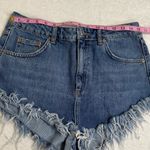 Topshop Bundle Summer Moto KIRI Black and Blue Jean Shorts with Distressed Hem Photo 3