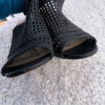 Sam Edelman  Evie  Women's Black  Leather  Woven Caged Heels Shoes Size 8.5 Photo 10