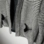 Madewell Cocoon Cardigan XS Extra Small Black White Knit Tweed Open Jacket Women Photo 4