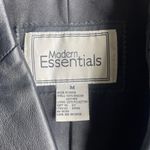 Vintage Black Leather Jacket Medium Womens Button Up‎ Buttery Soft 90s Y2K Lined Photo 1