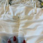 Forever 21  Rhinestone Elegant White Ruched Dress Photo 6