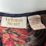 Victoria's Secret Victoria’s Secret Gold Label Navy Blue Red Floral Paisley Print Babydoll Photo 1