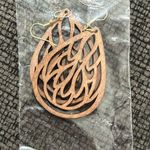 NWT boutique wooden earrings Photo 0