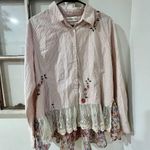 Olivia's LLC Custom Western Rodeo Cowgirl Lace Floral Embroidered Shirt Size L Pink Size L Photo 0