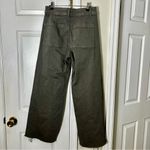 ZARA  Wide Leg Frayed Hem Ankle Gray Jeans Size 8 Photo 1