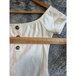Wishful park  One Piece Bodysuit Size  Large Ivory Short Sleeve Casual Office Photo 4