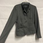 Banana Republic Twill Charcoal Wool Blend Button Front Blazer Jacket Size 10 Photo 3