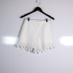 Sandro Women's Lace Crochet Knit High Waisted Mini Shorts White Small Photo 0