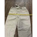 American Eagle  Striped Tie Waist Straight Leg Pants Ivory Blue Size‎ 10 Photo 7