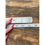 80s 90s Vintage Silver Croc Embossed Leather Belt Women's Large Western Photo 4