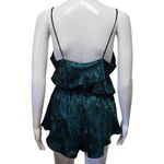 Vintage Lord & Taylor Emerald Floral Jacquard Satin PJ Shorts Set Size Medium Photo 4
