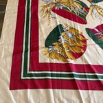 Vintage Hat Printed Scarf Italy Silk Betmar Classy Feathers Retro Gatsby Red Photo 2