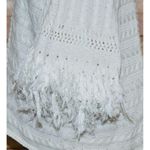 CAbi Fiesta Fringe Sweater Small Boxy Poncho Boho Coastal Beachy Half Sleeves Photo 4