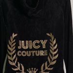 Juicy Couture Black and Gold sparkly rhinestones velour tracksuit zip up hoodie Photo 3