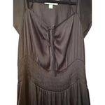 Ryegrass Black Maxi Dress Sleeveless Smocked Waist Tie Front Pockets Womens Photo 3