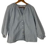 Levi's  Balloon Sleeve Denim Chambray Top Womens L Western Rodeo Cowgirl Photo 0