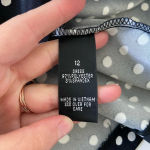 AB Studio NWOT | AB Studio women’s black polka dotted sleeveless zip dress — size 12 Photo 5