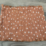 American Eagle  Brown and White Floral Smocked Tube Top Photo 0