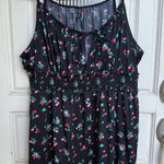 Torrid Curve Black Cherry Print Babydoll Cami Top Plus Size 3X Photo 0