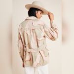 Anthropologie NEW Lida Pink & Tan Camo Distressed Utility Anorak Jacket Size XS Photo 4