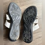 Easy Street White and Brown Sandals with Adjustable Straps Photo 5