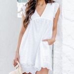 Pink Lily  You Found My Heart V Neck Lace Dress Romper Photo 5