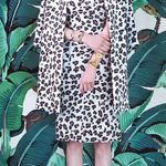 Cushnie et Ochs snow leopard print stretch-neoprene fit and flare dress size 8 M Photo 0