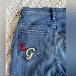 Mother The Insider Crop Jeans (with Custom Back Embroidery) (Size 25) Blue Photo 4