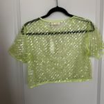 Meshki NWT Sequin Mesh Short Sleeve Crop Top Photo 7