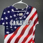 Women’s San Diego USA Flag Rhinestone V Photo 2
