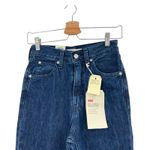 Levi's Wellthread 70's High Rise Straight Fit Jeans Dark Wash Blue Size 24 Photo 3