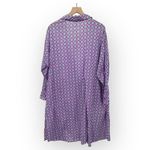 Mango MNG Abstract Print Button-Down Shirt Cover Up in Purple Photo 7