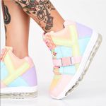 NEW YRU Qozmo Aiire Pastel Rainbow Light up High Top Sneakers 8 Photo 0