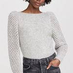 Tommy Bahama NWT  Shimmer Balloon Sleeve White Silver Metallic Wool Blend Sweater Photo 0